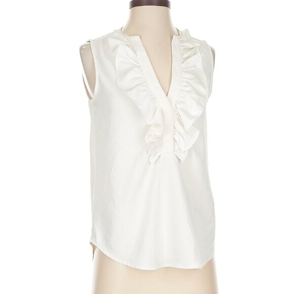 J.Crew Cream Sleeveless blouse - Picture 1 of 7